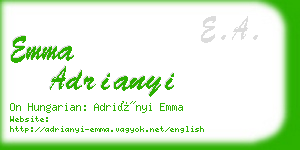 emma adrianyi business card